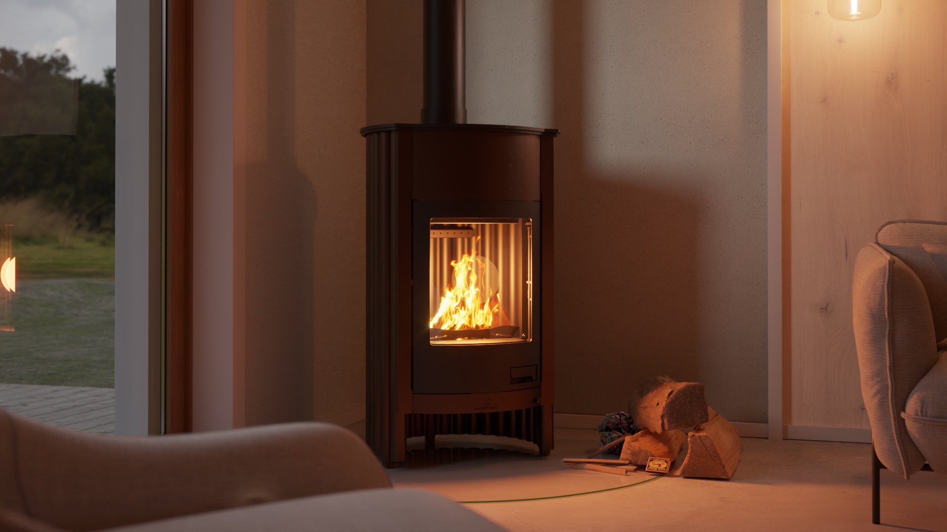 Krbová kamna MASTERFLAMME ® Grande I, hnědá - sametová