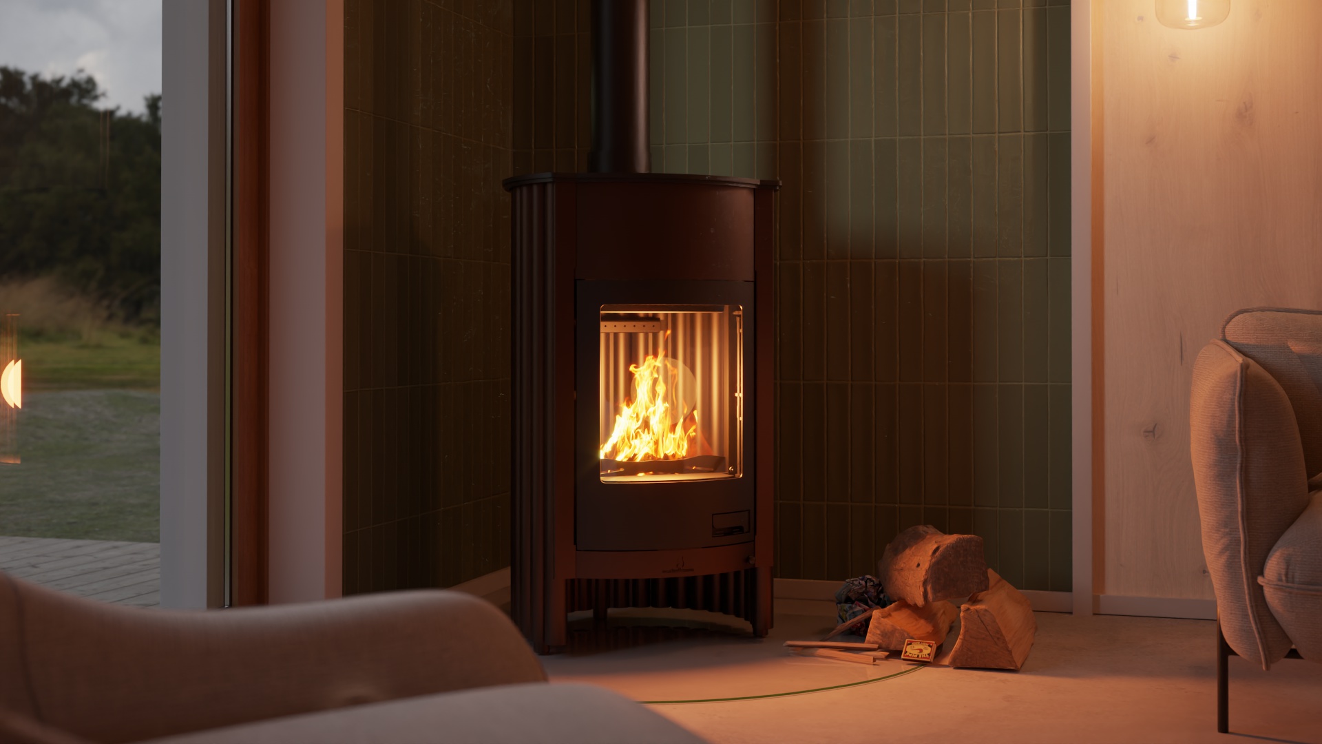 Krbová kamna MASTERFLAMME ® Grande I, hnědá - sametová