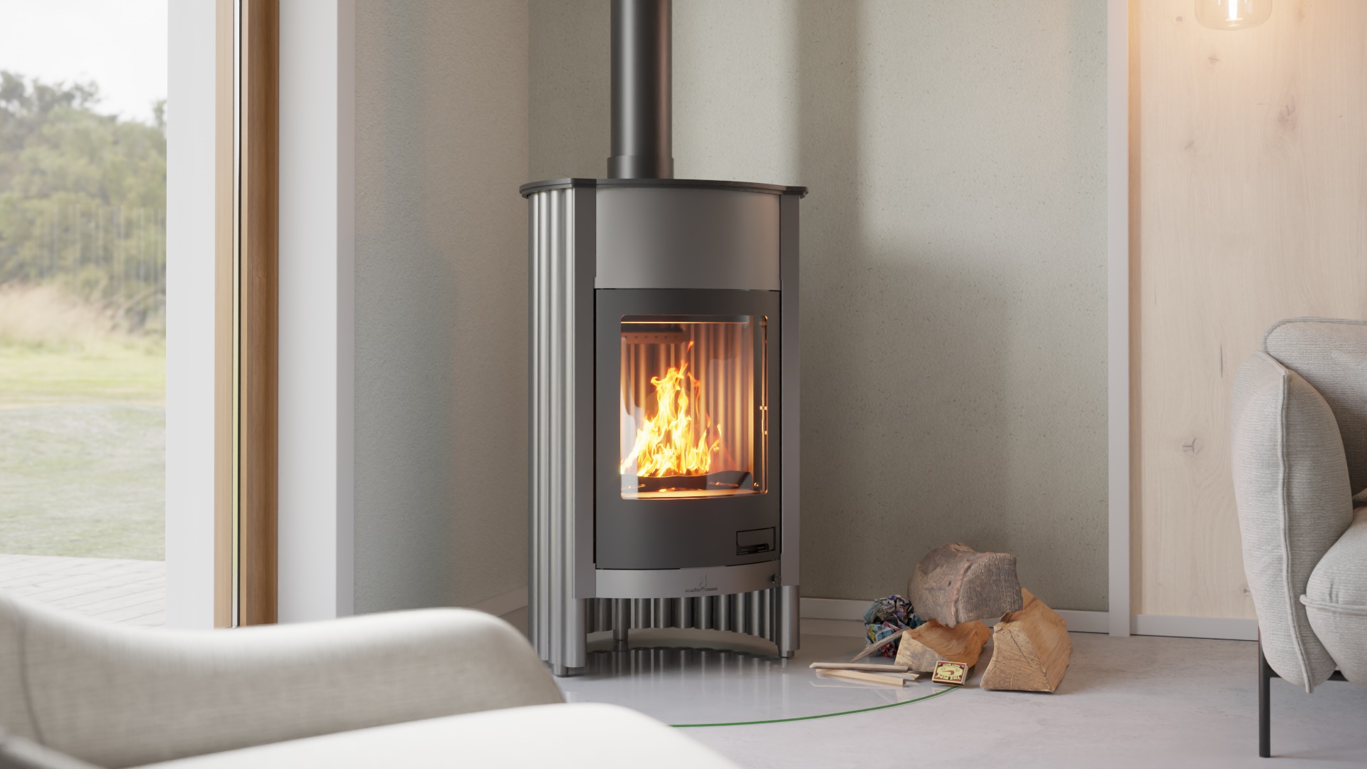 Krbová kamna MASTERFLAMME ® Grande I, šedá