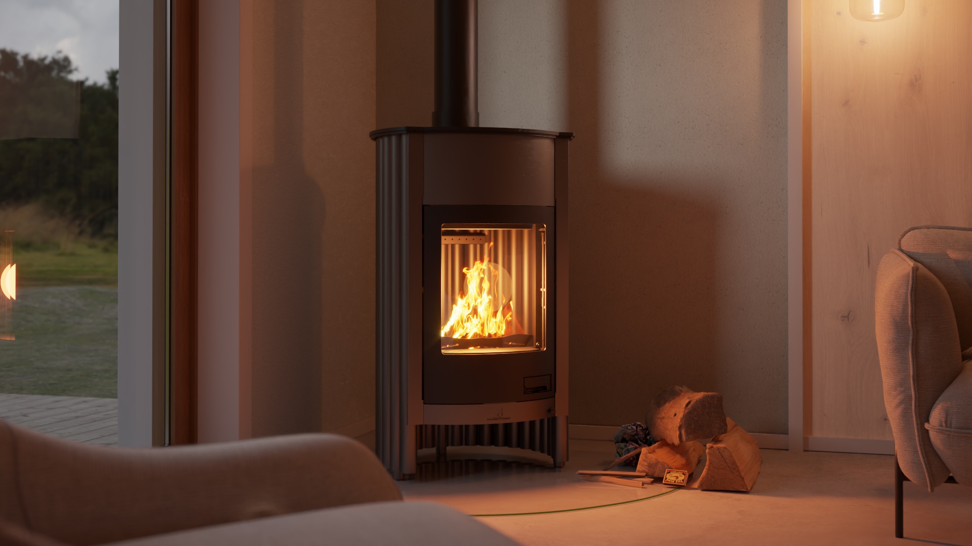 Krbová kamna MASTERFLAMME ® Grande I, šedá
