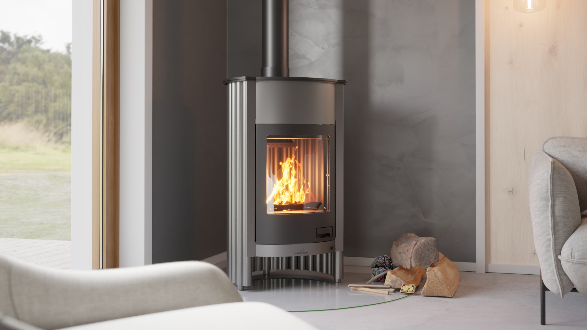 Krbová kamna MASTERFLAMME ® Grande I, šedá