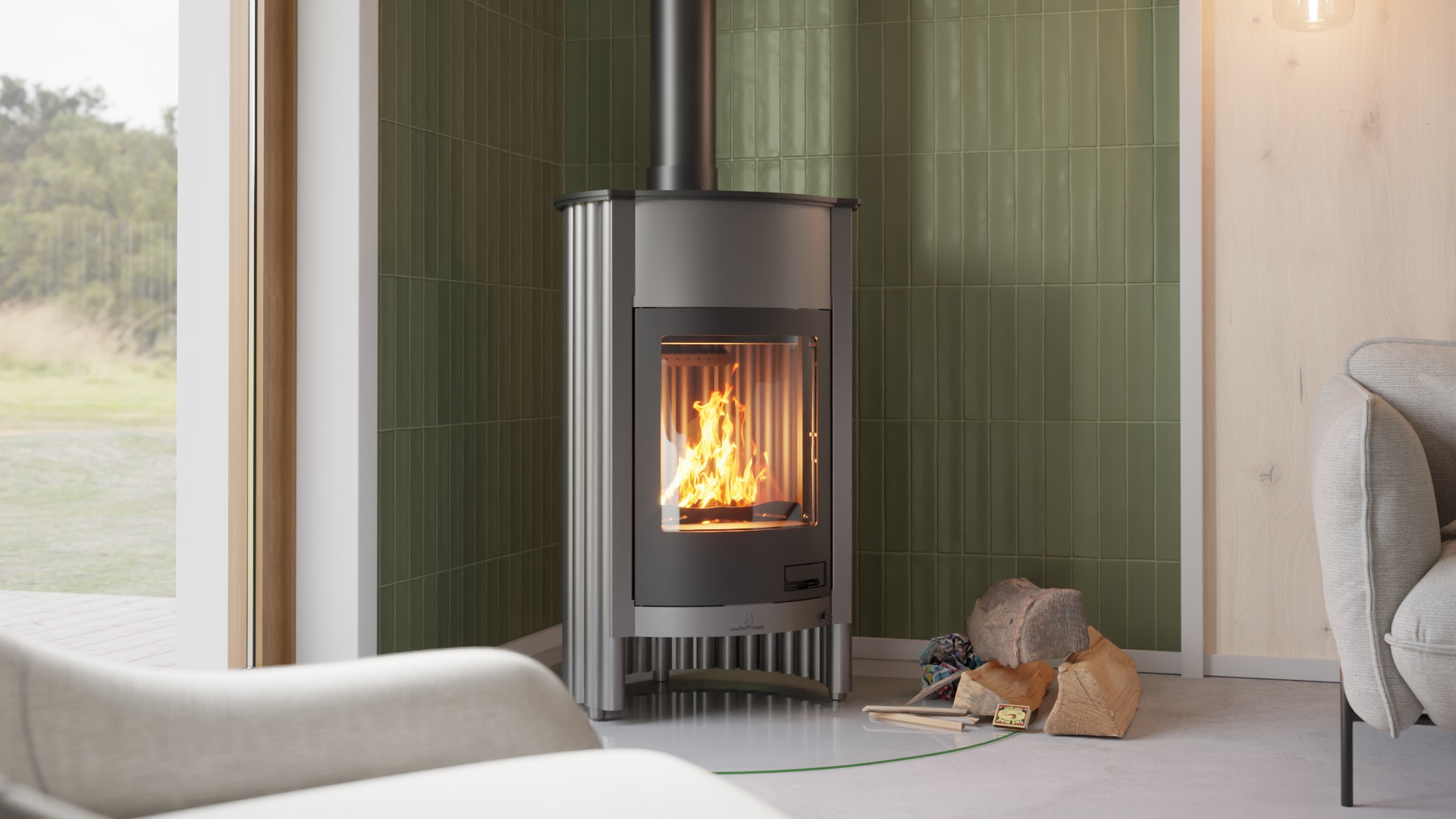 Krbová kamna MASTERFLAMME ® Grande I, šedá