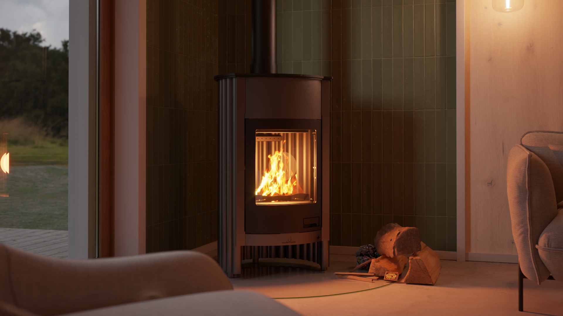 Krbová kamna MASTERFLAMME ® Grande I, šedá