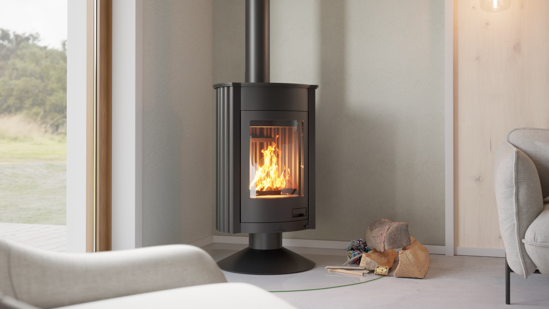 Krbová kamna MASTERFLAMME ® Medie II, černá