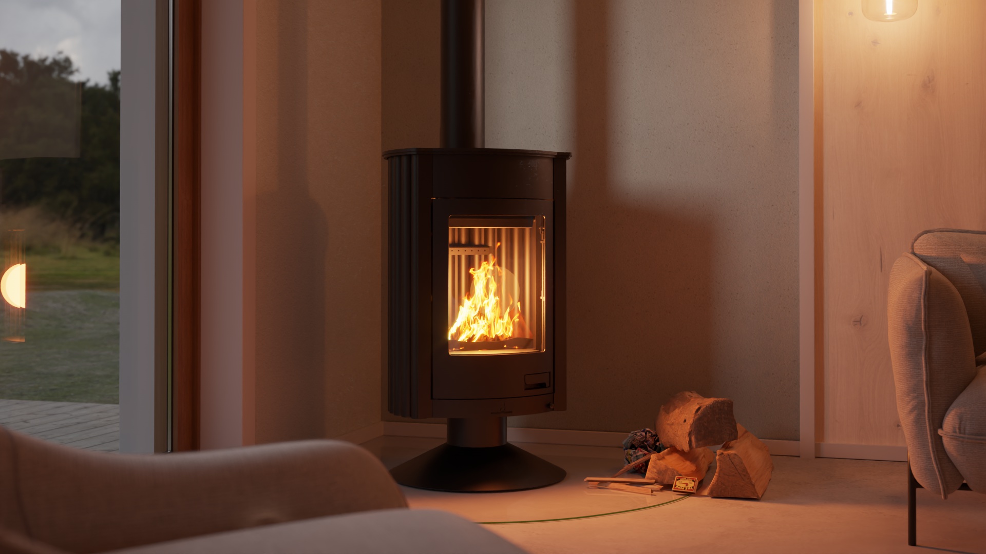 Krbová kamna MASTERFLAMME ® Medie II, černá