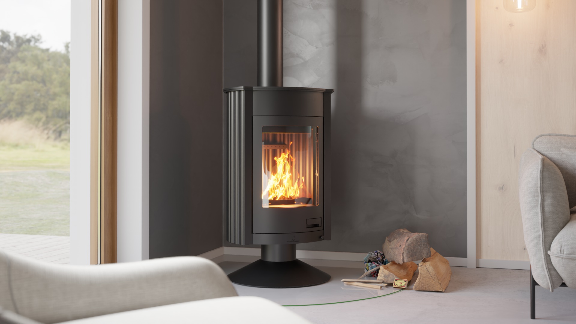 Krbová kamna MASTERFLAMME ® Medie II, černá
