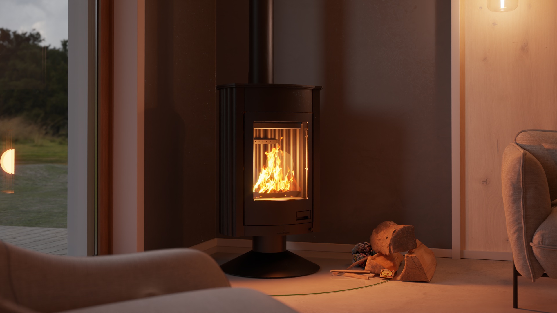Krbová kamna MASTERFLAMME ® Medie II, černá