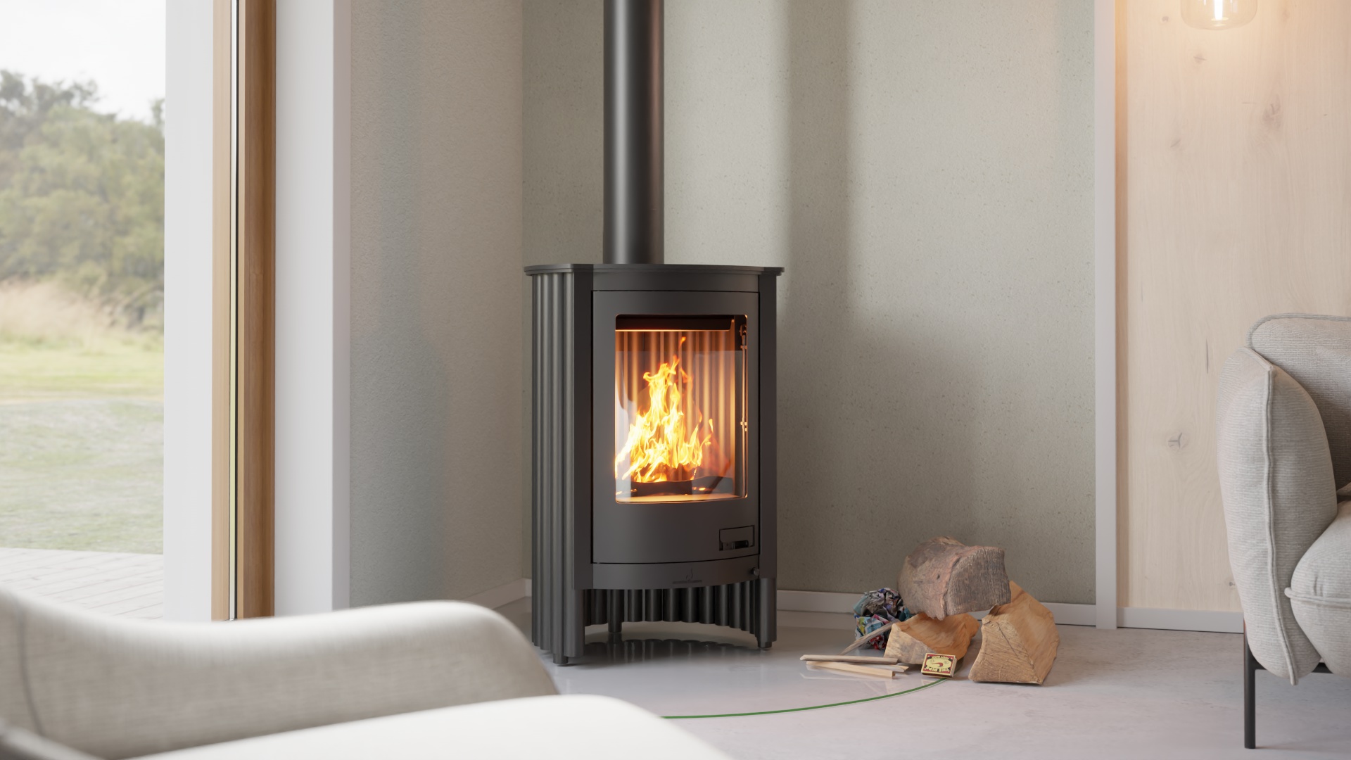 Krbová kamna MASTERFLAMME ® Piccolo I, černá