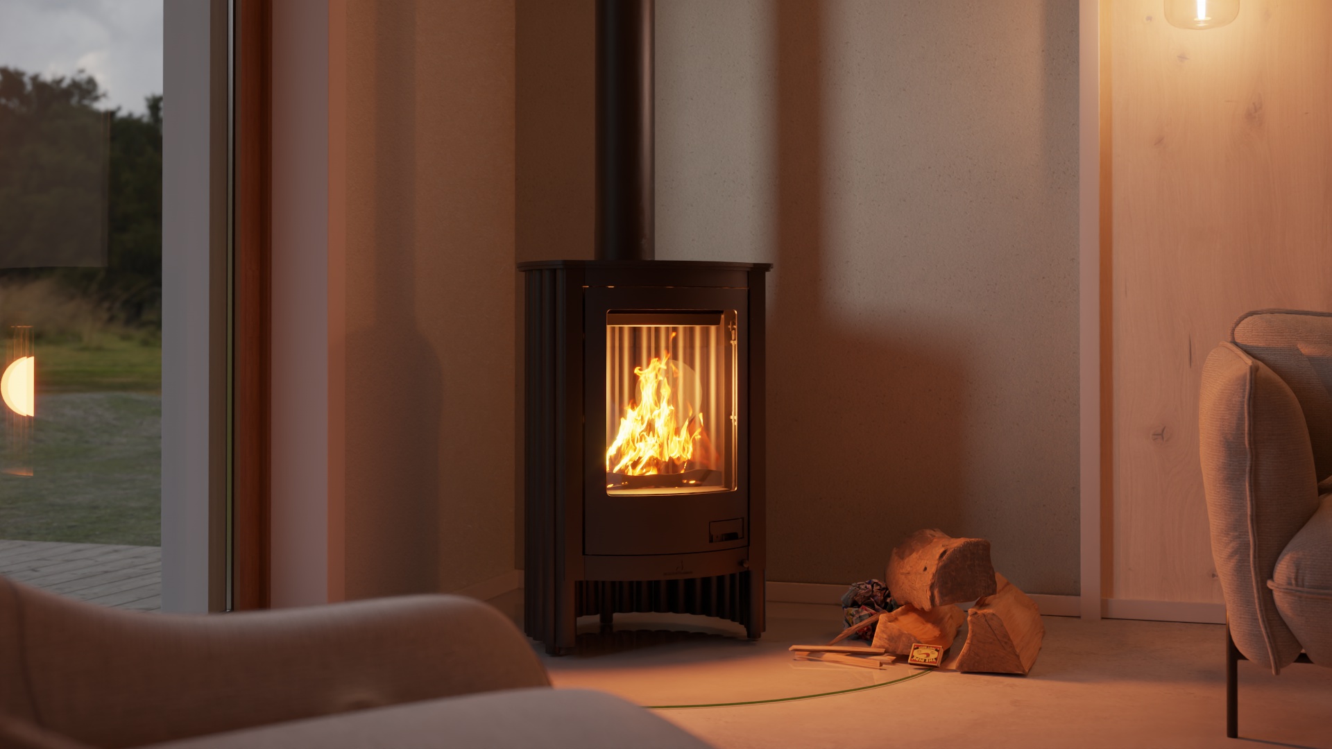 Krbová kamna MASTERFLAMME ® Piccolo I, černá
