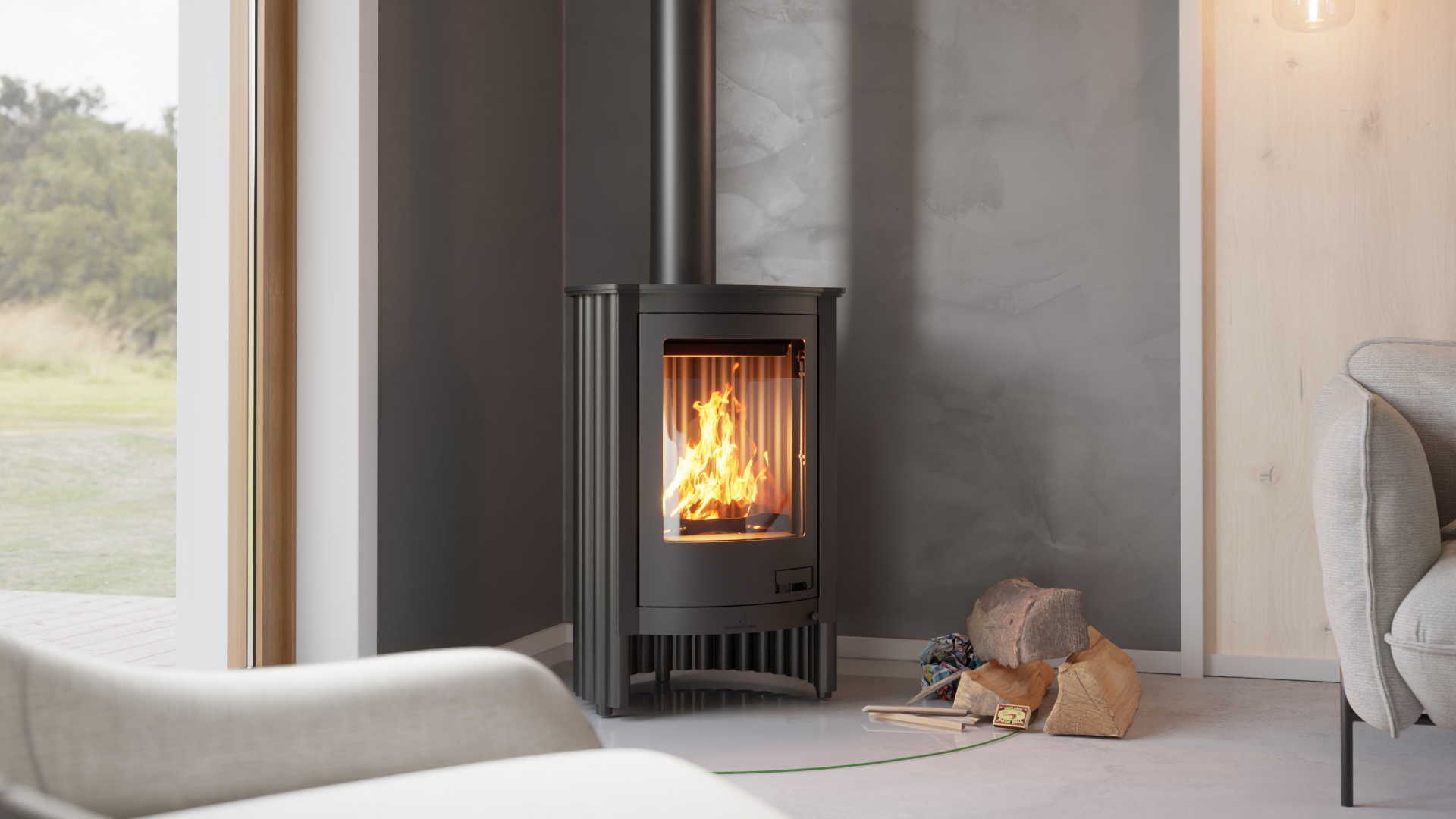 Krbová kamna MASTERFLAMME ® Piccolo I, černá