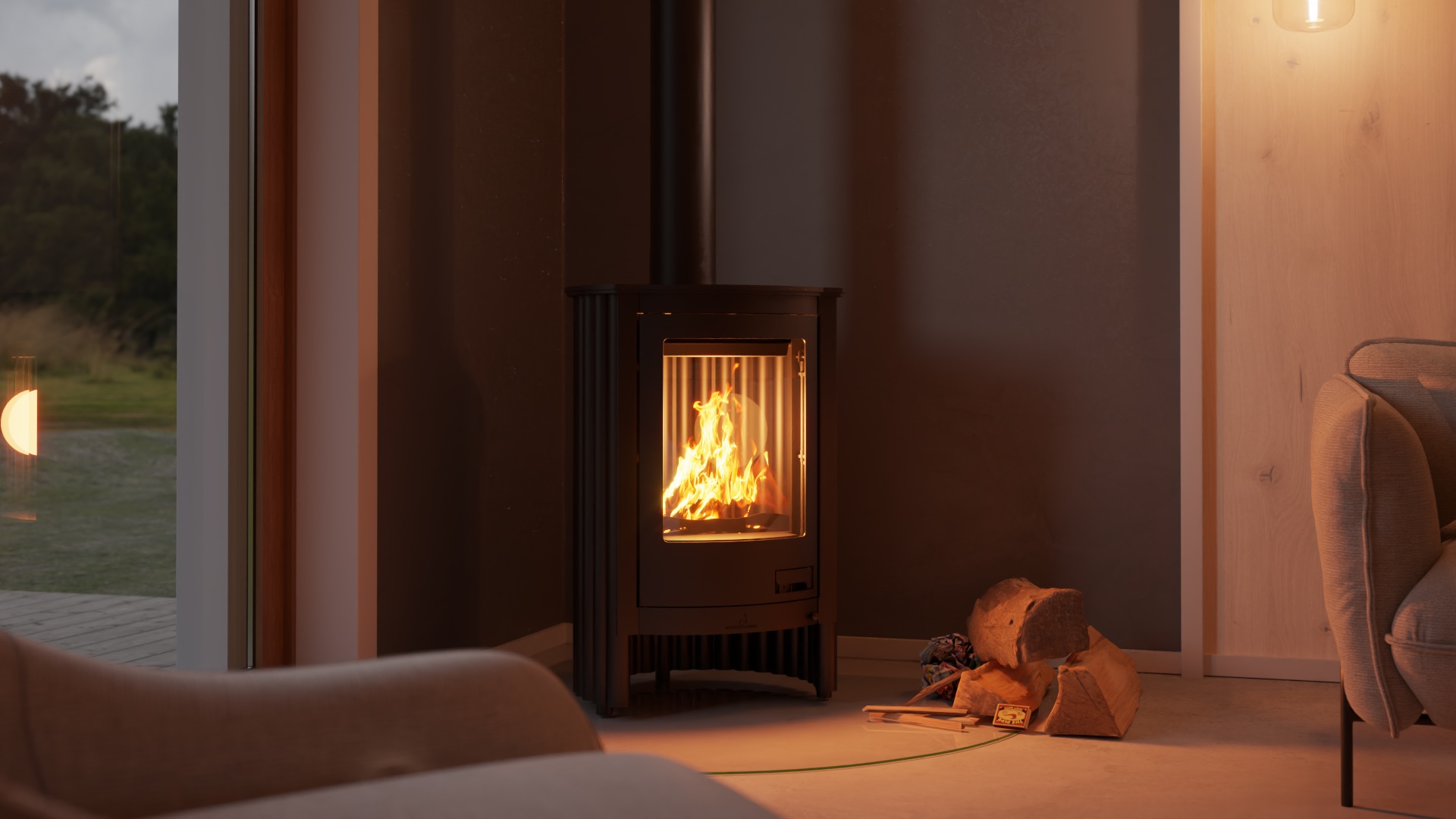 Krbová kamna MASTERFLAMME ® Piccolo I, černá