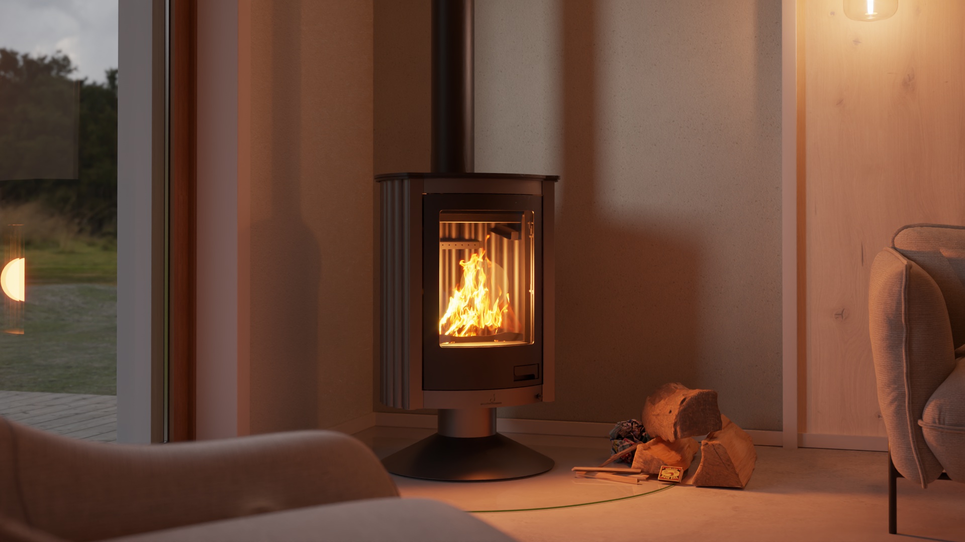 Krbová kamna MASTERFLAMME ® Piccolo II, šedá