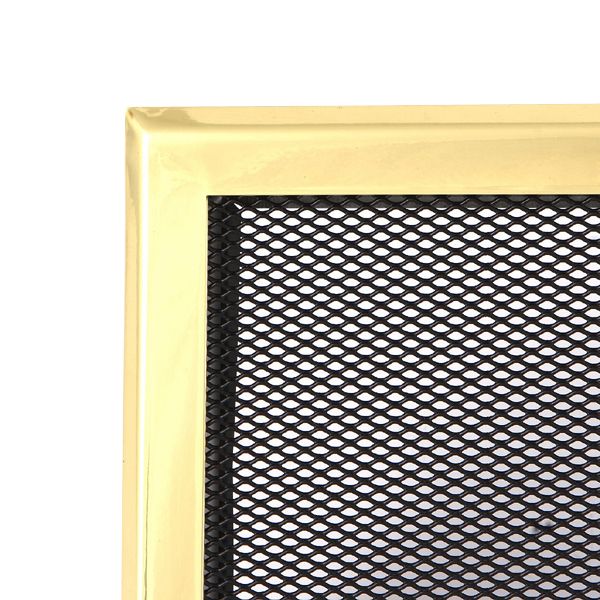 Krbová mřížka 16x32 cm, PREMIUM mosaz s žaluzií
