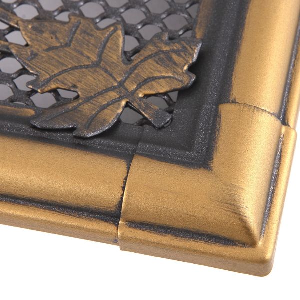 Krbová mřížka 16x32 cm, PREMIUM RETRO zlatá patina s žaluzií