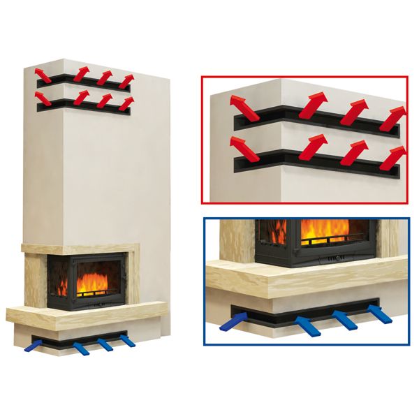 Krbová mřížka OTEVŘENÁ rohová levá 80x40x6 cm, nerez